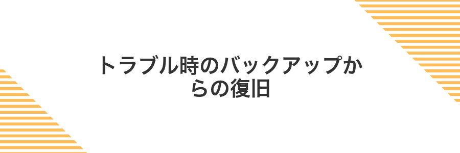 トラブル時のバックアップからの復旧