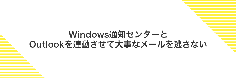 Windows通知センターとOutlookを連動させて大事なメールを逃さない
