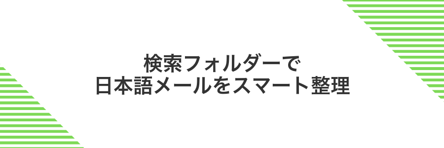 検索フォルダーで日本語メールをスマート整理