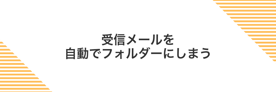 受信メールを自動でフォルダーにしまう