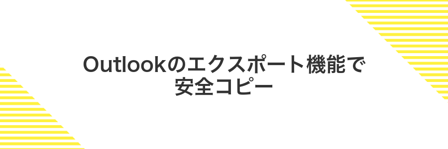 Outlookのエクスポート機能で安全コピー