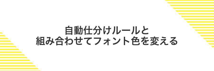 自動仕分けルールと組み合わせてフォント色を変える