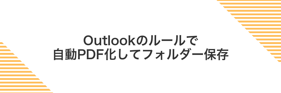 Outlookのルールで自動PDF化してフォルダー保存