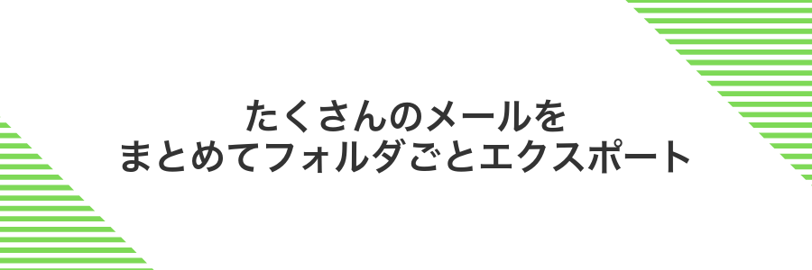 たくさんのメールをまとめてフォルダごとエクスポート
