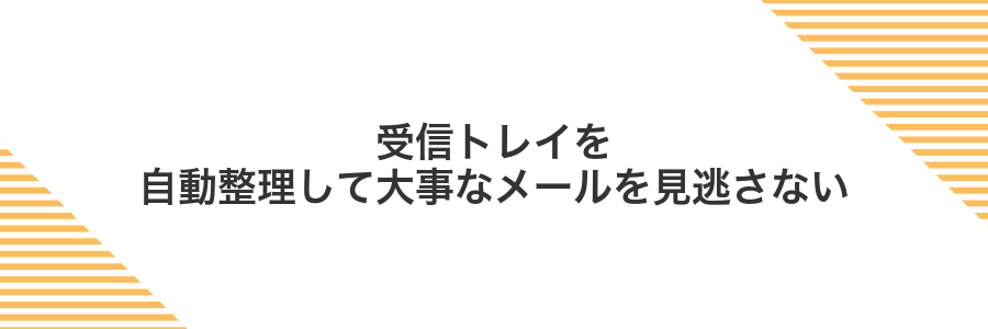 受信トレイを自動整理して大事なメールを見逃さない
