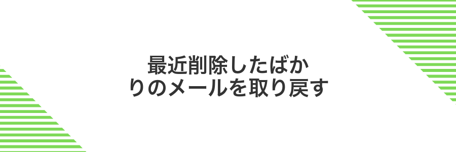 最近削除したばかりのメールを取り戻す