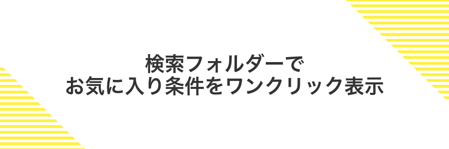 検索フォルダーでお気に入り条件をワンクリック表示