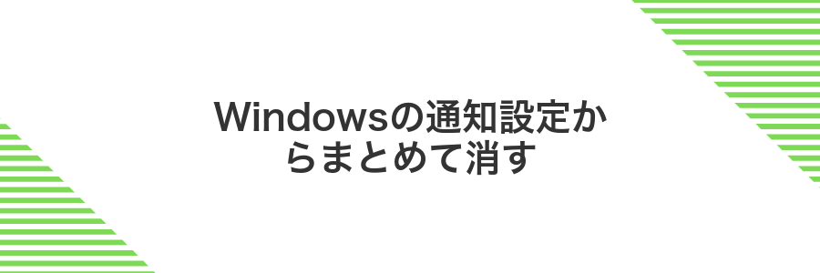 Windowsの通知設定からまとめて消す