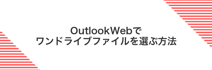OutlookWebでワンドライブファイルを選ぶ方法