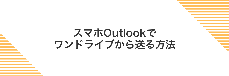スマホOutlookでワンドライブから送る方法
