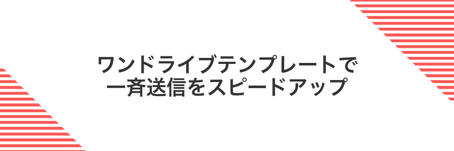 ワンドライブテンプレートで一斉送信をスピードアップ