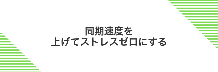 同期速度を上げてストレスゼロにする