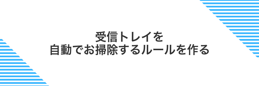 受信トレイを自動でお掃除するルールを作る