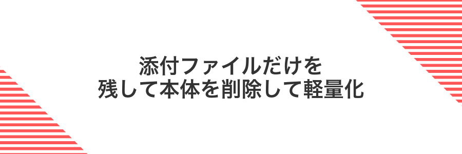 添付ファイルだけを残して本体を削除して軽量化