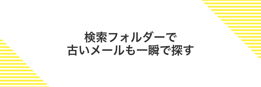 検索フォルダーで古いメールも一瞬で探す