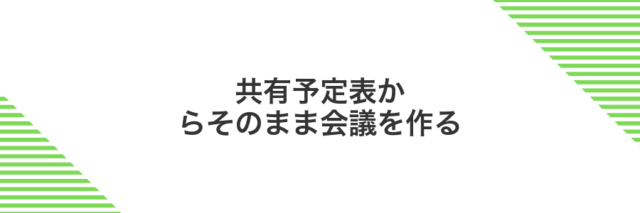 共有予定表からそのまま会議を作る