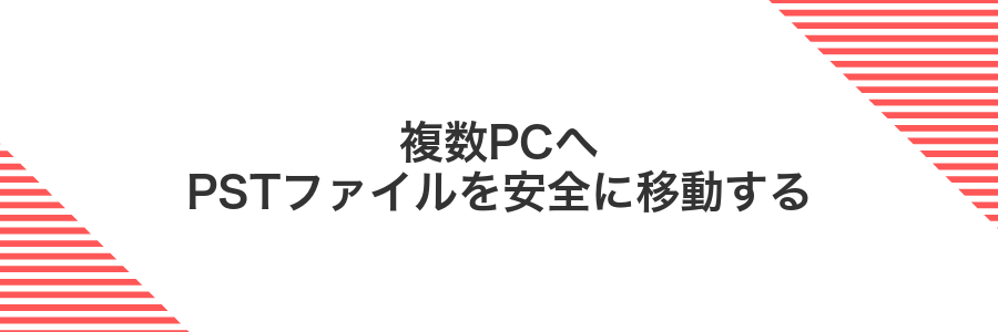 複数PCへPSTファイルを安全に移動する