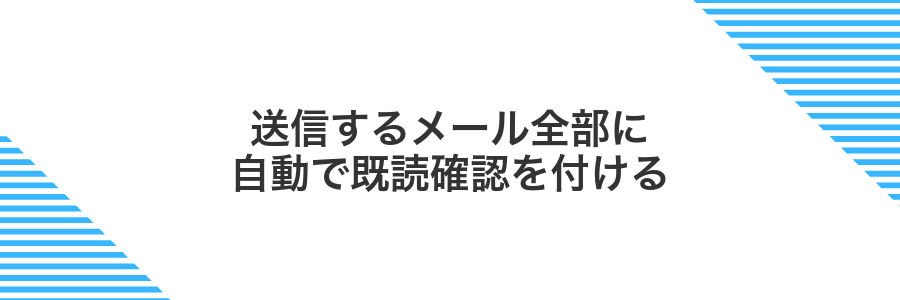 送信するメール全部に自動で既読確認を付ける