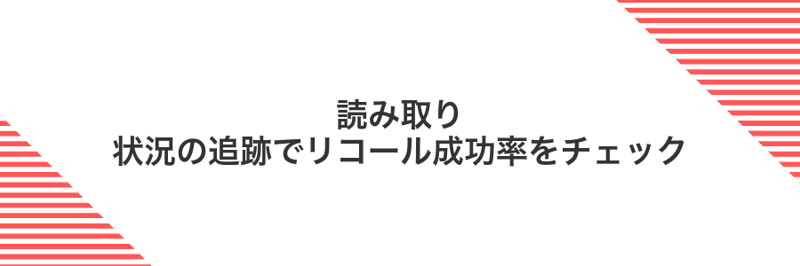 読み取り状況の追跡でリコール成功率をチェック