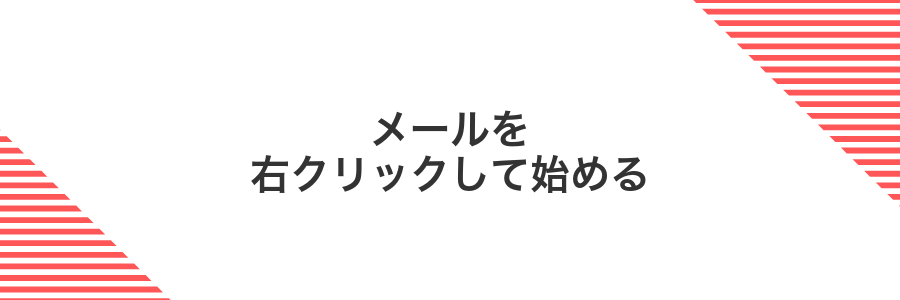 メールを右クリックして始める