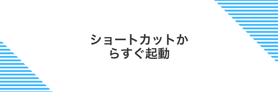 ショートカットからすぐ起動