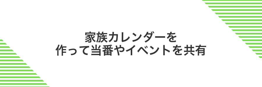 家族カレンダーを作って当番やイベントを共有