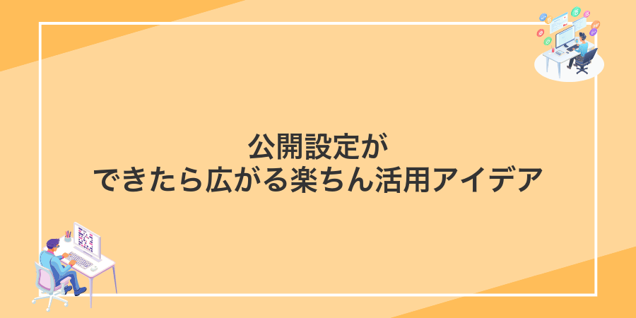 公開設定ができたら広がる楽ちん活用アイデア