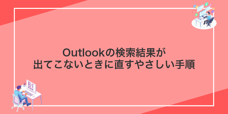 Outlookの検索結果が出てこないときに直すやさしい手順
