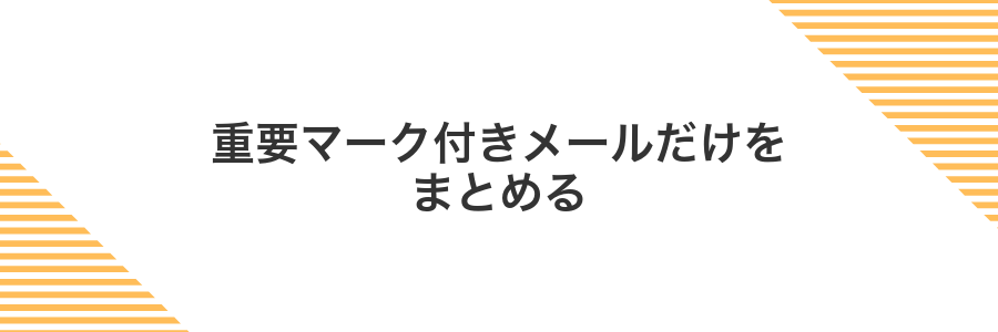 重要マーク付きメールだけをまとめる
