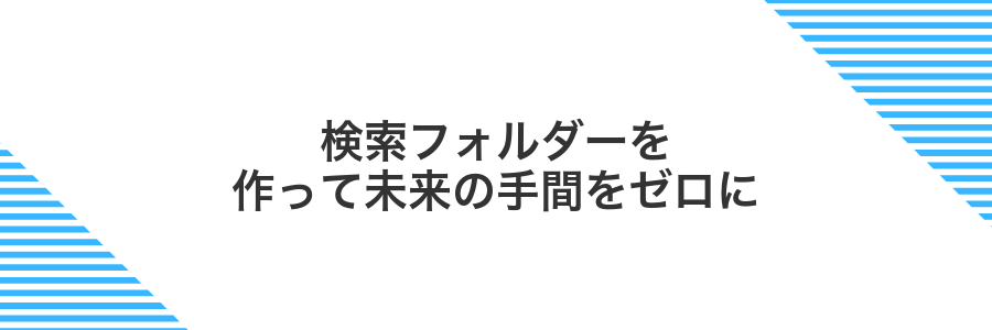 検索フォルダーを作って未来の手間をゼロに
