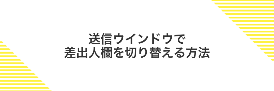 送信ウインドウで差出人欄を切り替える方法