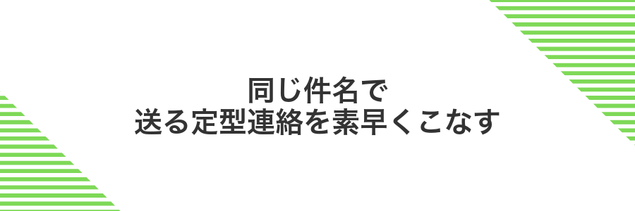 同じ件名で送る定型連絡を素早くこなす