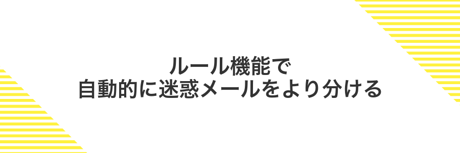 ルール機能で自動的に迷惑メールをより分ける
