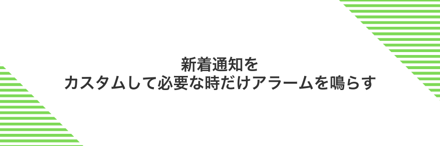 新着通知をカスタムして必要な時だけアラームを鳴らす