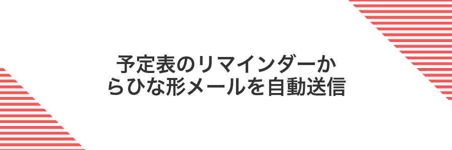 予定表のリマインダーからひな形メールを自動送信