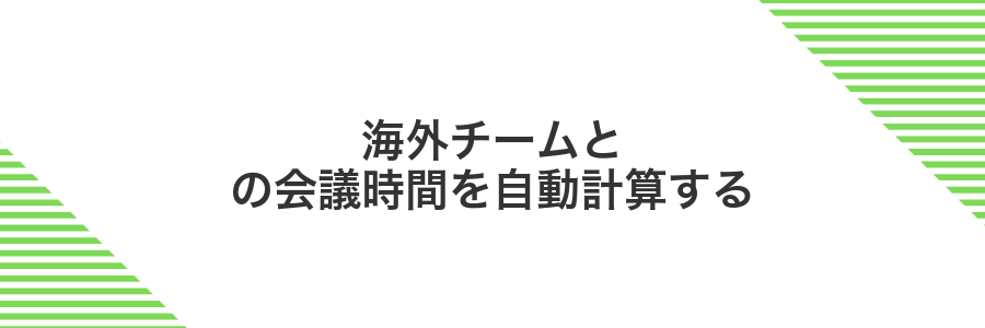 海外チームとの会議時間を自動計算する