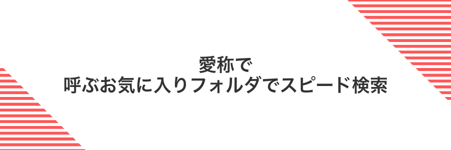 愛称で呼ぶお気に入りフォルダでスピード検索