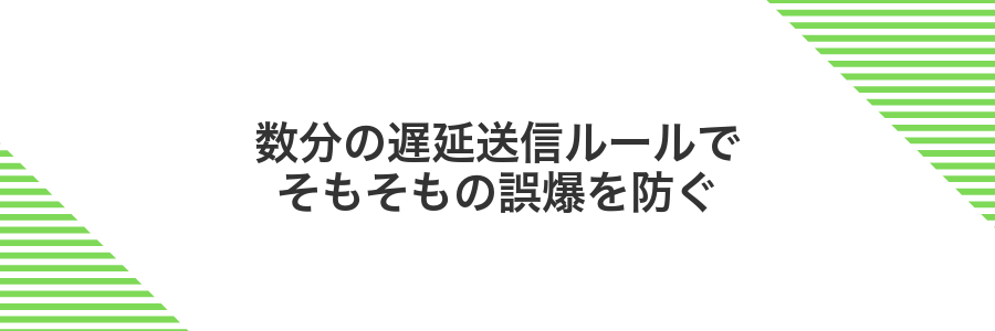 数分の遅延送信ルールでそもそもの誤爆を防ぐ