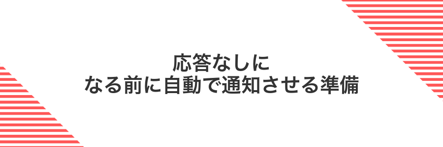 応答なしになる前に自動で通知させる準備
