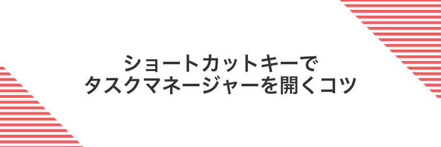 ショートカットキーでタスクマネージャーを開くコツ