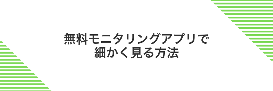 無料モニタリングアプリで細かく見る方法