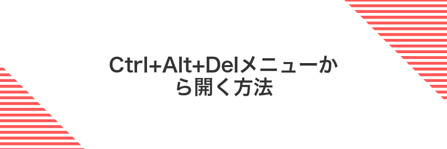 Ctrl+Alt+Delメニューから開く方法
