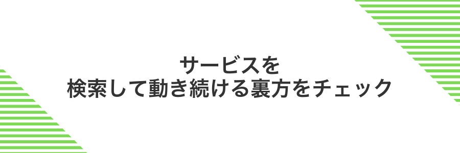 サービスを検索して動き続ける裏方をチェック