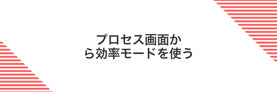 プロセス画面から効率モードを使う