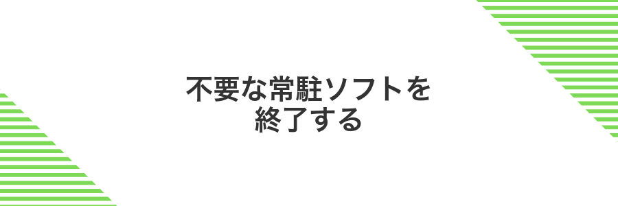 不要な常駐ソフトを終了する