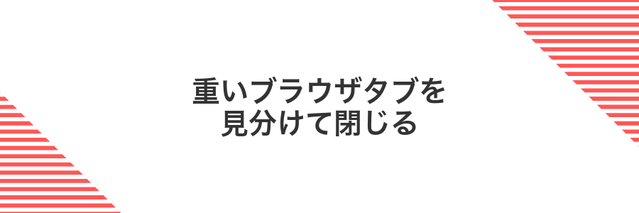 重いブラウザタブを見分けて閉じる