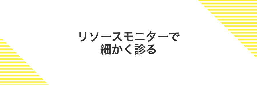 リソースモニターで細かく診る