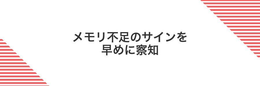 メモリ不足のサインを早めに察知