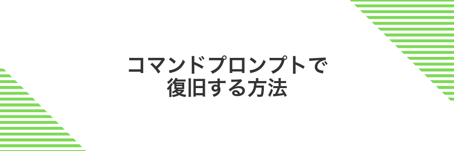 コマンドプロンプトで復旧する方法