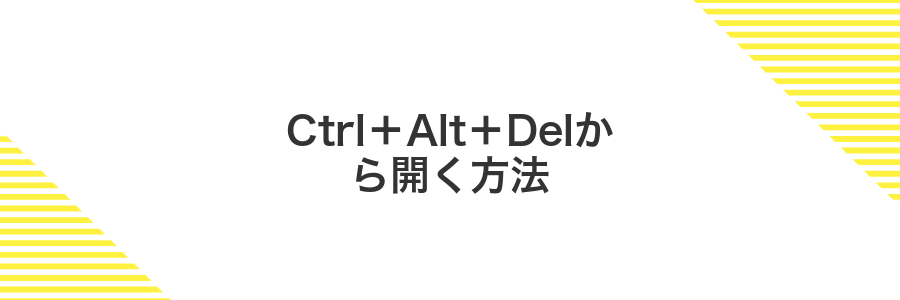 Ctrl+Alt+Delから開く方法